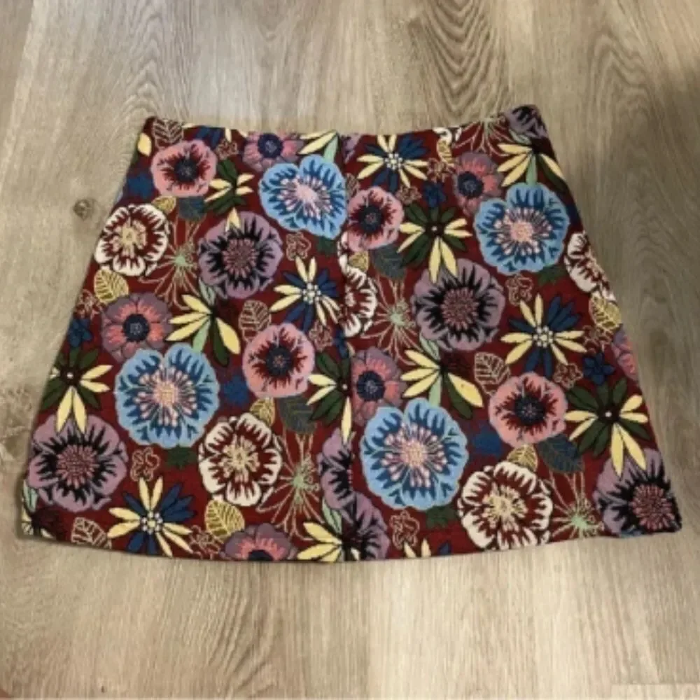Floral Print 70's Aesthetic High Waisted Mini Skirt